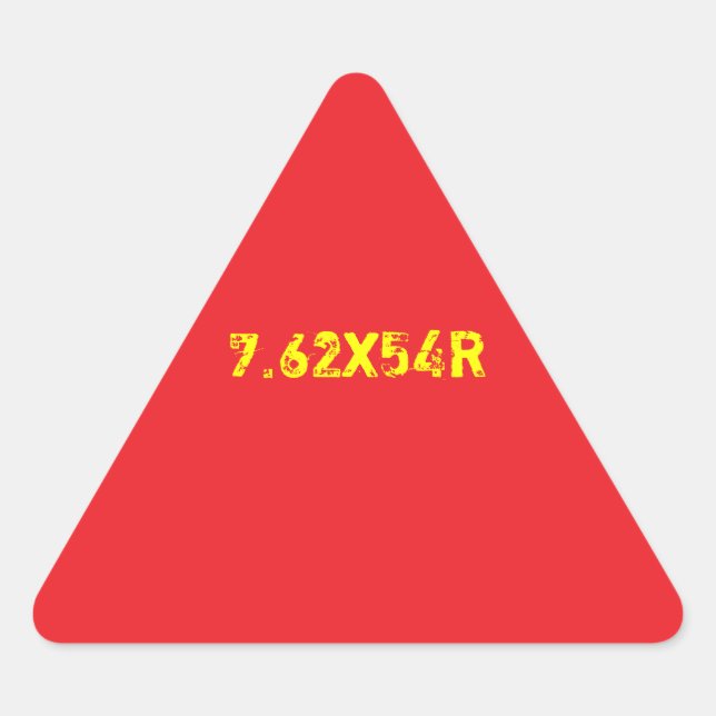 Adesivo Triangular 7,62x54R - Autocolante (Frente)