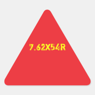 Adesivo Triangular 7,62x54R - Autocolante