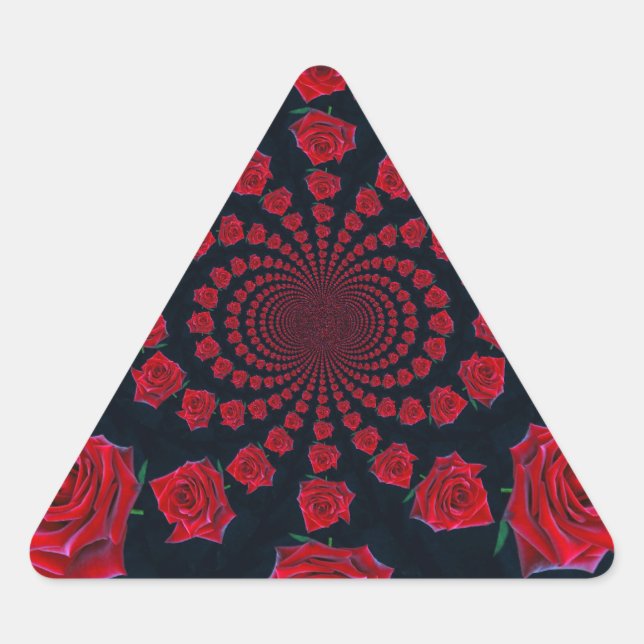 Adesivo Triangular A Beleza dos Rosas: Fantasia Floral (Frente)