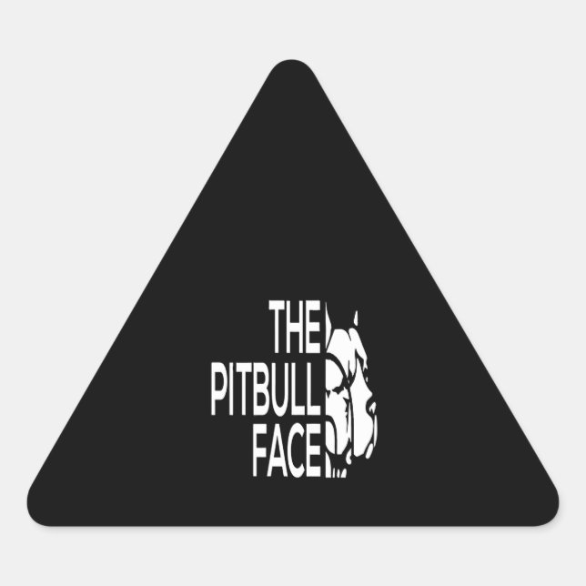 Adesivo Triangular A Face Pitbull (Frente)