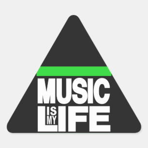 Adesivo Triangular A música é meu verde da vida