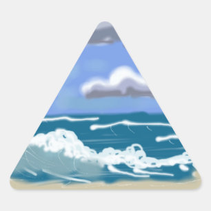 Adesivo Triangular A vida é melhor na praia