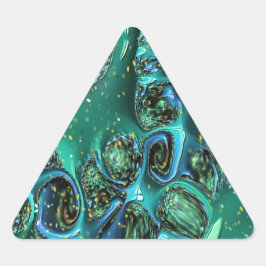 Adesivo Triangular Abstrato azul giratório