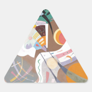 Adesivo Triangular Abstrato da curva dominante de Kandinsky
