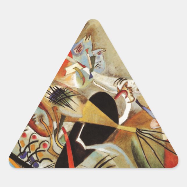 Adesivo Triangular Abstrato de composição Kandinsky (Frente)