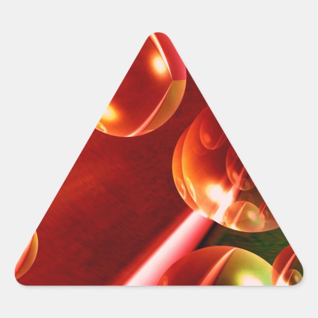 Adesivo Triangular Abstrato de Contemporâneo por Serdar Hizli (Frente)