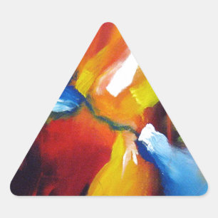 Adesivo Triangular Abstrato Expressionismo