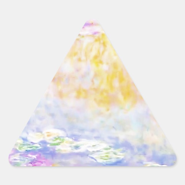 Adesivo Triangular abstrato, nenúfares de Monet 7 (Frente)