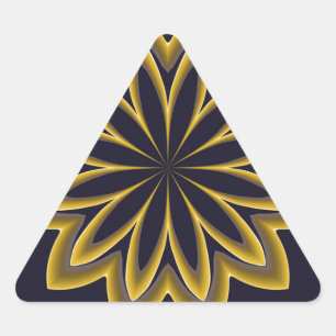 Adesivo Triangular Abstrato Ouro