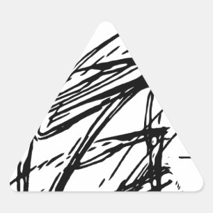 Adesivo Triangular Abstrato preto e branco