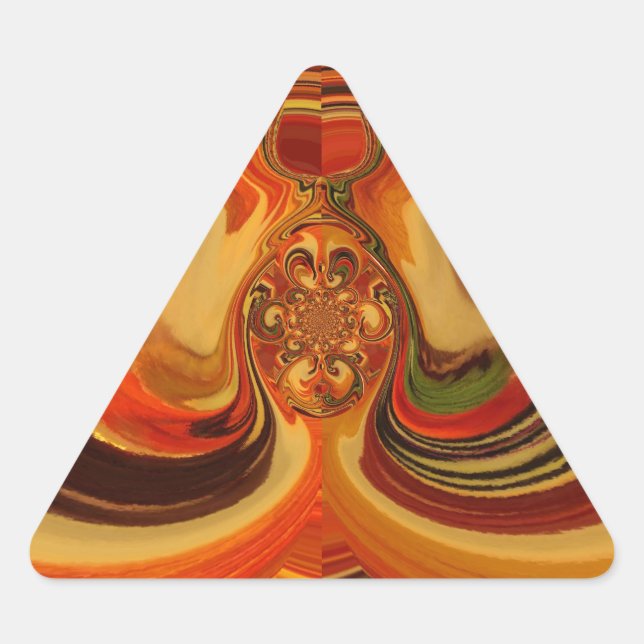 Adesivo Triangular Abstrato, rodopia com o Teardrop Center Art Impres (Frente)