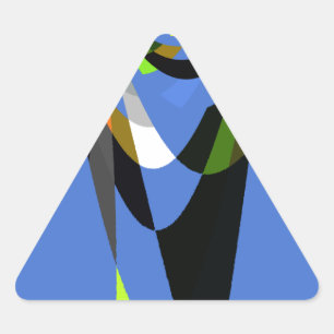 Adesivo Triangular Adorável Blue African Tribal Motif Pattern Art Imp