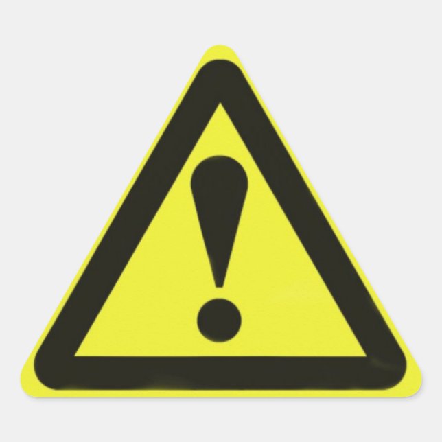Adesivo Triangular Advertência, aviso (Frente)
