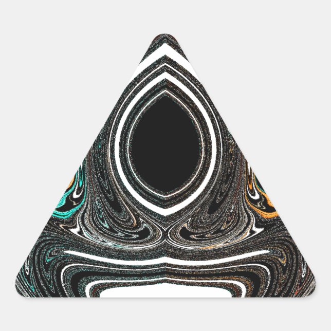 Adesivo Triangular African Ethnic Doodle Zebra texturou Art Impressão (Frente)