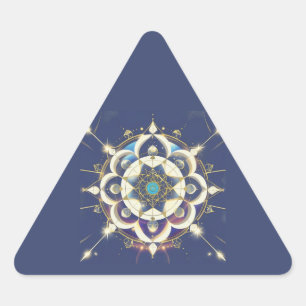 Adesivo Triangular Alinhamento da Estrela Dourada – Um Universo de Ge
