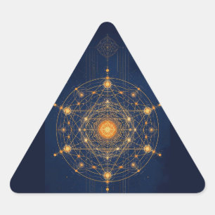 Adesivo Triangular Alinhamento Estelar: A Geometria da Luz Interior
