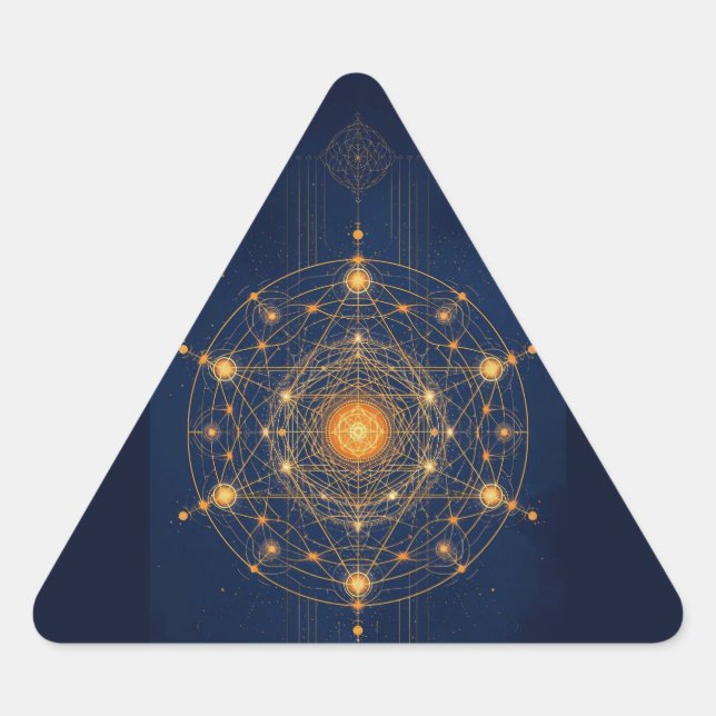 Adesivo Triangular Alinhamento Estelar: A Geometria da Luz Interior (Frente)