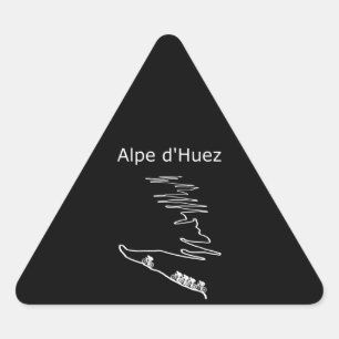 Adesivo Triangular Alpe Huez Em França Design
