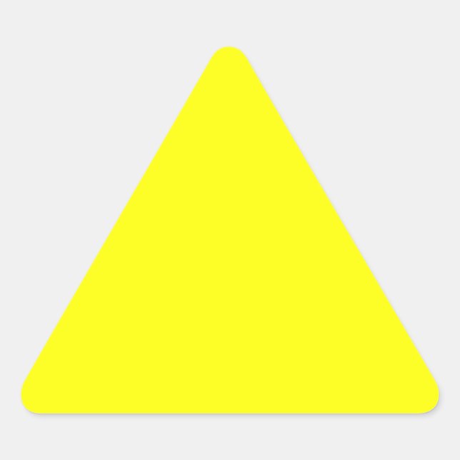 Adesivo Triangular Amarelo claro fluorescente neon (Frente)
