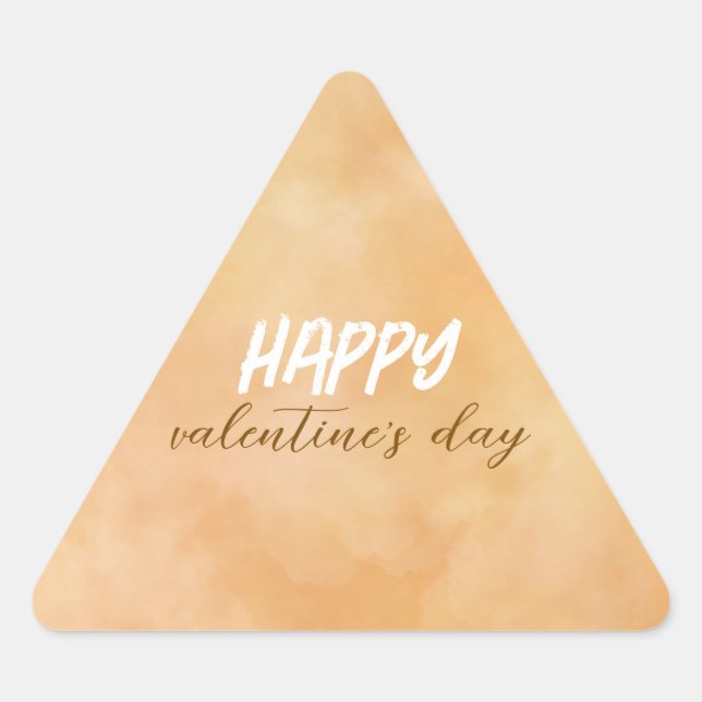 Adesivo Triangular Amarelo - Dia de os namorados castanho (Frente)