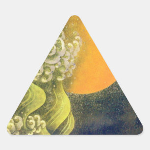 Adesivo Triangular AMATERASU, SUN GODDESE verde amarelo preto