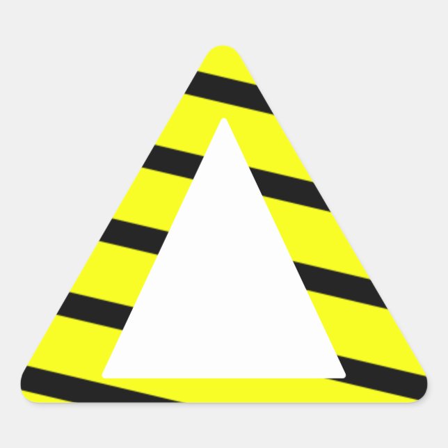 Adesivo Triangular Amiga às Cegas - Aviso Amarelo (Frente)