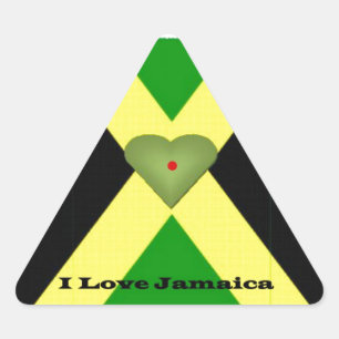 Adesivo Triangular Amo a Jamaica Ter um belo dia e uma noite melhor