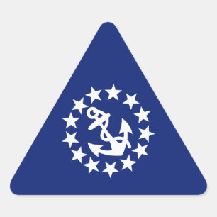 Adesivo Triangular Anchor de Bandeira Náutica Americana Anchura Azul