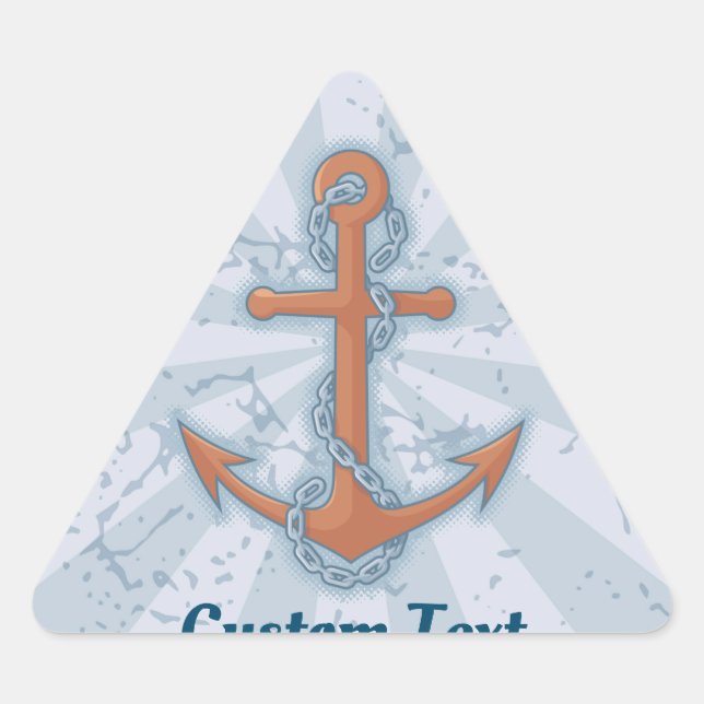 Adesivo Triangular Âncora com corrente (Frente)