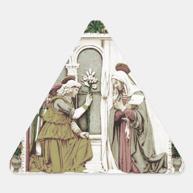 Adesivo Triangular Angel Gabriel O Anunciamento (Frente)