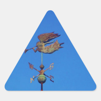 Adesivo Triangular Angel Weather Vane Bright Blue Sky