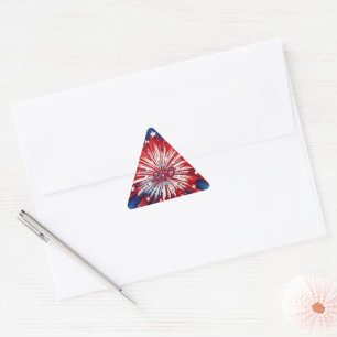 Adesivo Triangular Aniversário de 250 anos da América 1776-2026 Fogos