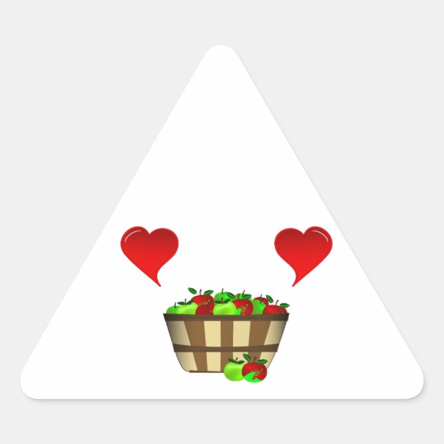 Adesivo Triangular Apple Basket Love (Frente)