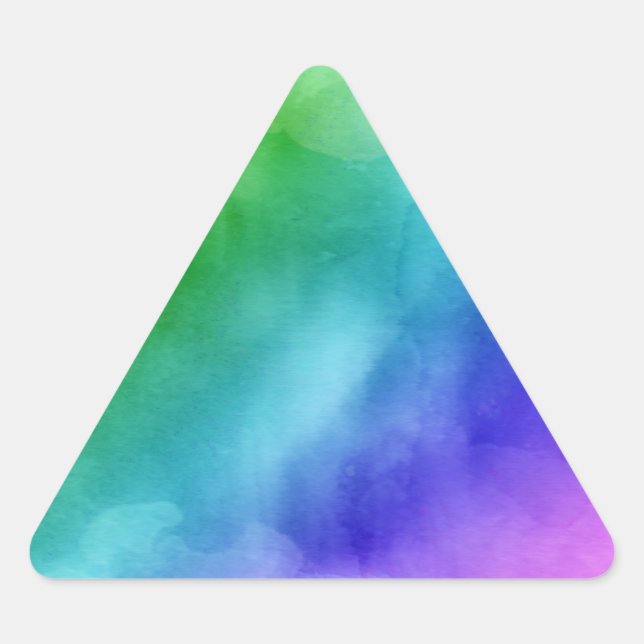 Adesivo Triangular Aquarelas do Arco-Íris (Frente)