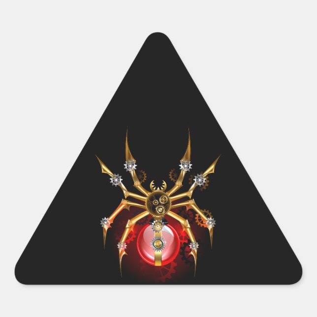 Adesivo Triangular Aranha-do-galo em preto (Frente)