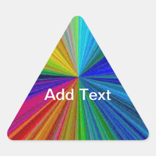Adesivo Triangular Arco-Íris com gradação circular