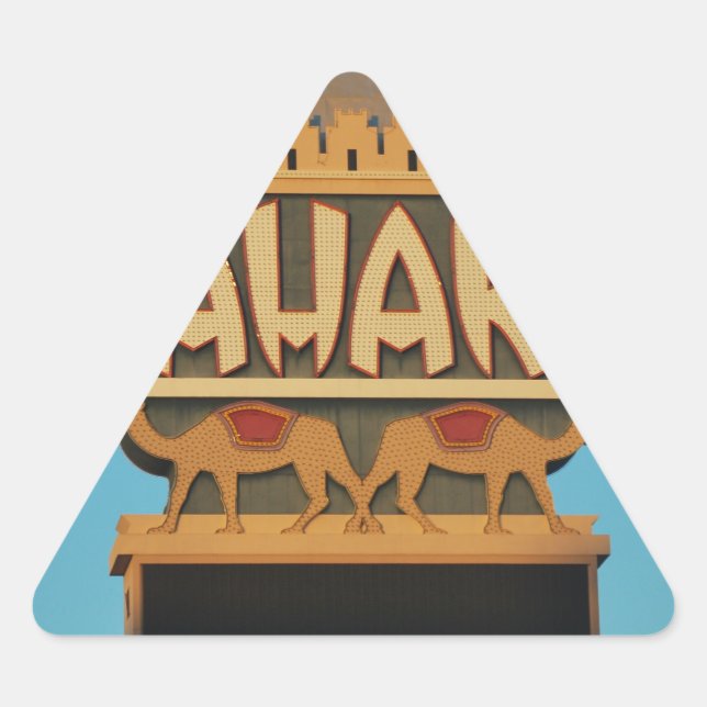 Adesivo Triangular Arquitetura Landmark do Sahara de Las Vegas (Frente)