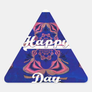 Adesivo Triangular Arte abstrata de celebração do Dia da Independênci