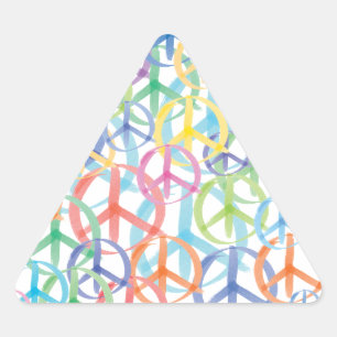 Adesivo Triangular Arte dos Símbolos da Paz