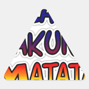 Adesivo Triangular Arte Gradiente da Paz de Hakuna Matata