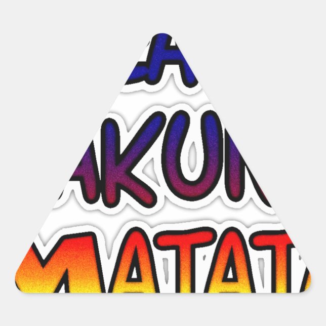Adesivo Triangular Arte Gradiente da Paz de Hakuna Matata (Frente)