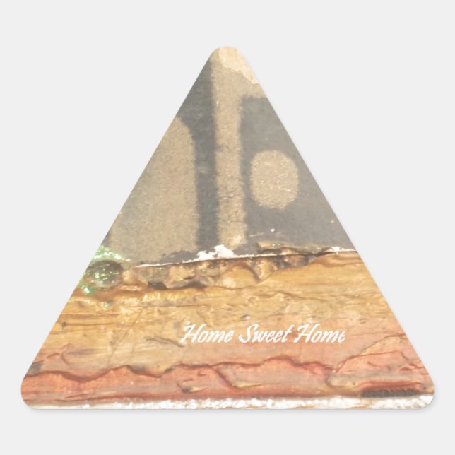 Adesivo Triangular Arte Impressa Lar Doce Lar (Frente)