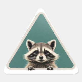 Adesivo Triangular Artista Mischievous Raccoon (Sticker Triângulo