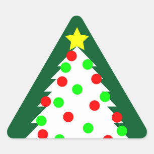 Adesivo Triangular Árvore de Natal de papel do entalhe