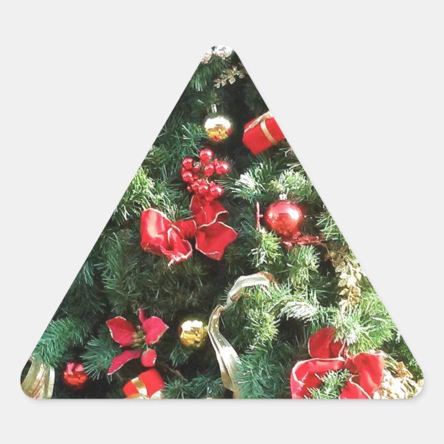 Adesivo Triangular Árvore de Natal decorada (Frente)