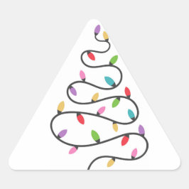 Adesivo Triangular Árvore de Natal em Luzes