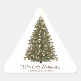 Adesivo Triangular Árvore de Natal Tradicional Abraço do Inverno
