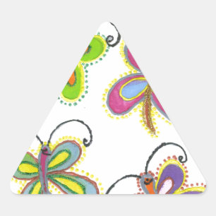Adesivo Triangular Asas Caprichosas: Desenho deslumbrante com tema de