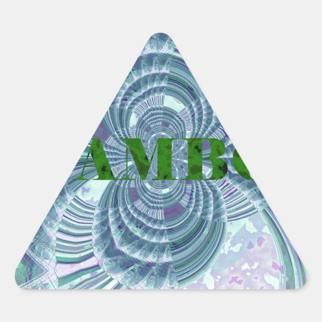 Adesivo Triangular Aurora Matata Art Impressão (Frente)