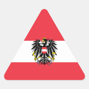 Adesivo Triangular Áustria/bandeira austríaca